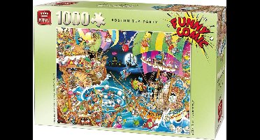 King Funny Comic Puzzel - Boston Tea Party - 1000 Stukjes Legpuzzel (68 x 49 cm)