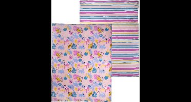 Briljant Baby Dekbedovertrek Jungle Dusk - 120x150 + Sloop 40x60 - Pink