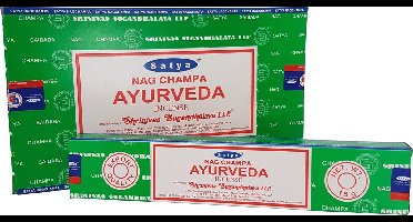 Wierookstokjes Satya Ayurveda (12 pakjes)