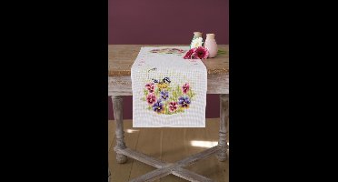 Pearlaida loper kit Meesje tussen viooltjes - Vervaco - PN-0158401