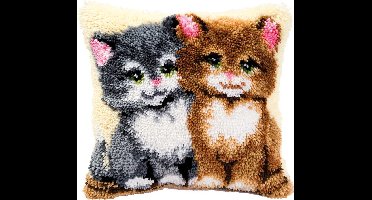 Vervaco - Knoopkussen kit - Poesjes - PN-0014131 - Borduren - Borduurpakket - Borduurpakket volwassenen - Borduurpakket kind