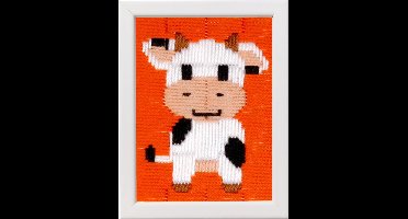 Vervaco - Spansteek kit - Koetje - PN-0155251 - Borduren - Borduurpakket - Borduurpakket kind