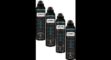 Amando Bold Shower Foam - Doucheschuim - 4 x 200 ml Voordeelverpakking