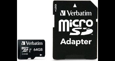Verbatim Micro SDXC Pro 64GB Class 10 UHS-I incl Adapter