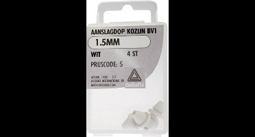 Aanslagdop kozijn- kozijnen 4 stuks 1,5 mm wit