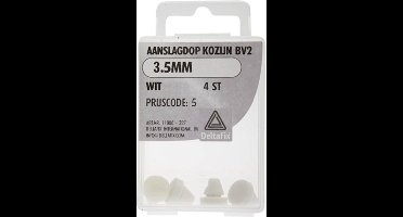 AANSLAGDOP BERKVENS 3.5MM   RAL 9010 4 ST