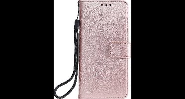 Shop4 - Samsung Galaxy S20 Ultra Hoesje - Wallet Case Mandala Patroon Rosé Goud