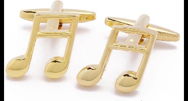 Manchetknopen - Muziek Muzieknoot Muziekant Goud
