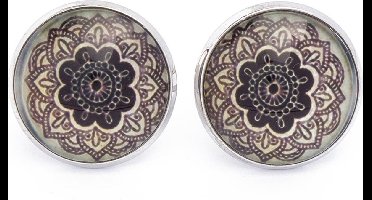 Manchetknopen - Mandala Yoga Chakra Bloem