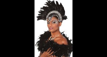 Braziliaanse luxe hoofdtooi Samba tooi zilver