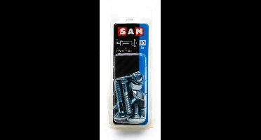 5X SAM Houtbout + moer verzinkt M8x40mm E1 816344