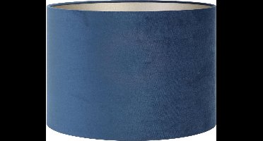 Light & Living VELOURS Cilinder - Lampenkap - Ø20 cm - Petrol Blue
