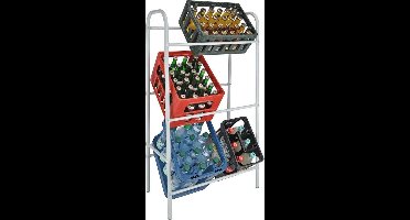 Haushalt 40471 - krattenrek voor 6 kratten  - wit