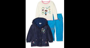 Disney Minnie Mouse - 3-delige outfit - Donkerblauwe jas - Witte trui - Blauwe broek - 68 cm - 6 maanden