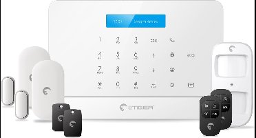 eTiger S6 Draadloos alarmsysteem WIFI inclusief accessoire pakket werkt met smart home apps werkt met producten op 433Mhrz & 868Mhrz