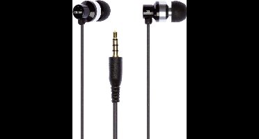Grixx Optimum In-Ear oordopjes - 10mm Driver - 3 maten oorcaps - Zwart