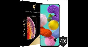 Screenprotector geschikt voor Samsung A51 - 4x Glas Screen Protector