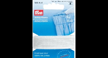 Jerseytailleband 20 mm - Wit - 1 meter lang