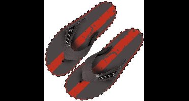 BECO Teenslippers - Heren - Grijs/rood - Maat 40