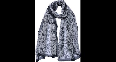 Juleeze Sjaal Dames Print 50x160 cm Grijs