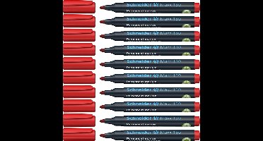 Schneider permanent marker - Maxx 130 - ronde punt - schrijfkleur rood - doos 10 stuks