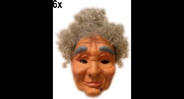 6x Masker Oma + haar - Themafeest Sarah festival feest