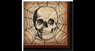 Servetten Spooky symbols (16 stuks) - Halloween servetten - Halloween decoratie - servies - napkins - Servetten tafel