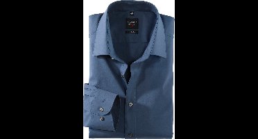OLYMP Level 5 body fit overhemd - rook blauw - Strijkvriendelijk - Boordmaat: 38