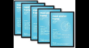 Fotolijsten A3 - Set van vijf fotolijsten - Houten fotolijst - Zwart - formaat 29.7 x 42 cm