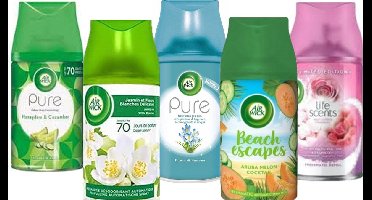 Air Wick MIX - Honeydauw / Jasmijn / Mistical Garden / Lentedauw / Beach Escapes Melon