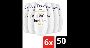Dove  Invisible Dry Anti-Transpirant Deodorant Roller - 6 x 50 ml - Voordeelverpakking