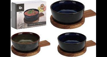 Serveerset 2-delig schaaltje op plankje
