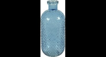 Countryfield Bloemenvaas Cactus Dots - blauw transparant - glas - 15 x 35 cm