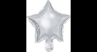 Partydeco - Folieballon Sterren Zilver 25 cm (25 stuks)