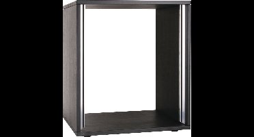 MUSIC STORE Studiorack 12HE berk MP bouwpakket, zwart gelakt, recht - Studio racks