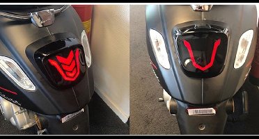 Achterlicht Led Vespa Sprint en Primavera Euro4 Mat Zwart Smoke
