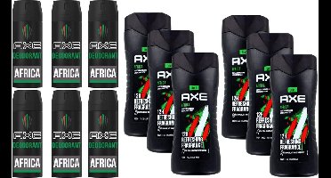 AXE Africa Pakket - 6x Africa 3in1 Douchegel 250 ml & 6x Africa Deodorant Bodyspray 150 ml