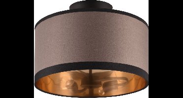 REALITY DAVOS - Plafondlamp - Zwart mat - excl. 2x E14 28W