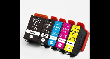Inktcartridges Geschikt voor Epson 202 / 202XL | Multipack van 5 cartridges