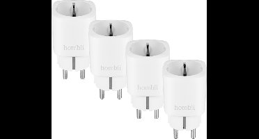 4x Hombli Slimme Stekker - WiFi - Energiemeter via mobiele app