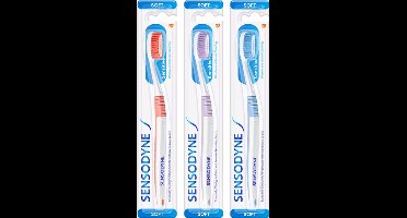 3 x Sensodyne Zacht (soft) Tandenborstel - verzorging & precisie - voor gevoelige tanden