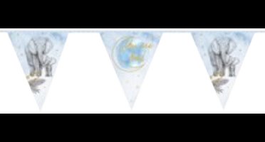 Vlaggenlijn baby safari blauw (6 meter)