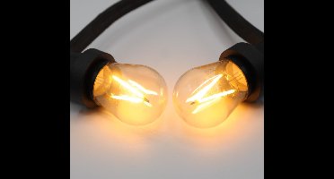 LumenXL lichtsnoer voor buiten koppelbaar 25 meter 25 fittingen - 3 watt 2000K LED filament lampen - IP20 dimmer