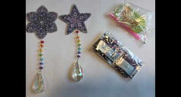 Diamond Painting Sleutelhangers - Maak zelf de Mooiste sleutelhanger - Bloem 2 stuks