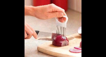 New Age Devi - "Uienkam - Wit - Snijhulp voor Uien, Aardappels en Groenten"