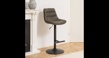 2x Sohome Barkruk Mathaniel - Antraciet (zithoogte 65-86cm)