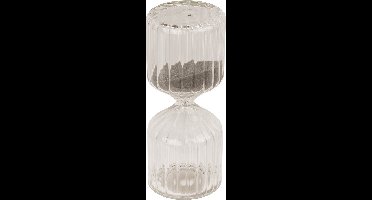 Out of the Blue Zandloper - homedeco - 10 min - beige - glas - 6 x 13 cm