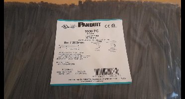Panduit® PLT2I-M0 Tyreps Tussendoorsnede, 8,0? (203mm) lengte. Voor gebruik binnen en buiten, gemaakt van weerbestendig nylon 6.6, zijn zwart van kleur en worden geleverd in verpakkingen van 1000.