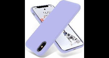New Age Devi - "Paars~Silicone~Case~geschikt voor~Apple~iPhone~X/Xs"