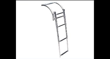 Talamex Opblaasboot RVS Zwemtrap telescopische met 4 treden